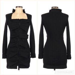 Mary C Ruffle Bodycon Dress Made In Italy